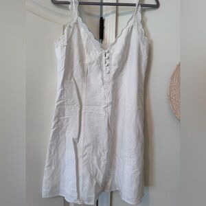 Abercrombie & Fitch White Lace-Trim Slip